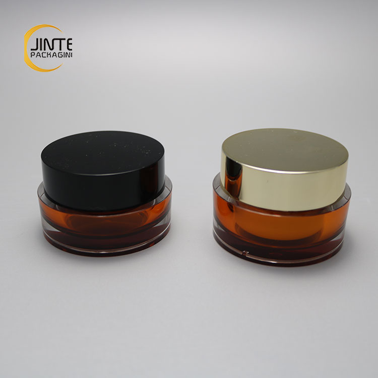 New products wholesale 15ml 30ml 50ml Amber Round Luxury empty acrylic cosmetic packaging jar