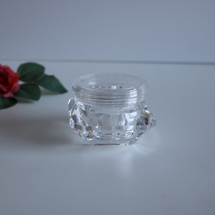 New prroducts cosmetic packaging 3g 5g 10g 15g 20g 30g 50g diamond small capacity plastic acrylic jar