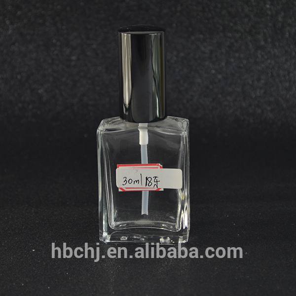 New refillable flat square perfume spray glass bottle 30 ml 30ml 50ml 100ml