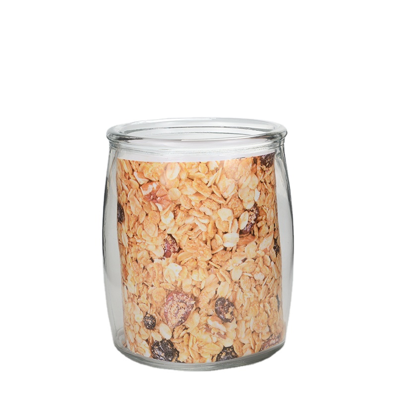 New round nut jar Halloween festive decoration glass storage bottle with glass  cover
