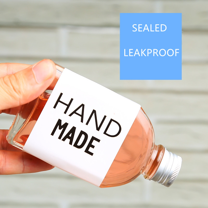 New style 100ml 200ml beverage bottle glass with cap empty flat glass bottle for juice coffee tea