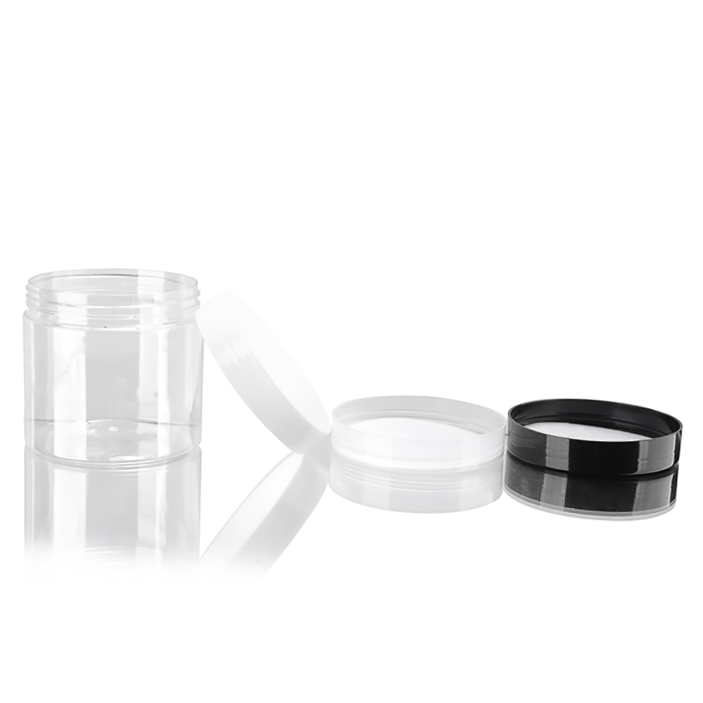 New style 250ml 500ml big capacity cosmetic plastic creqam jars, PET cream containers wholesale