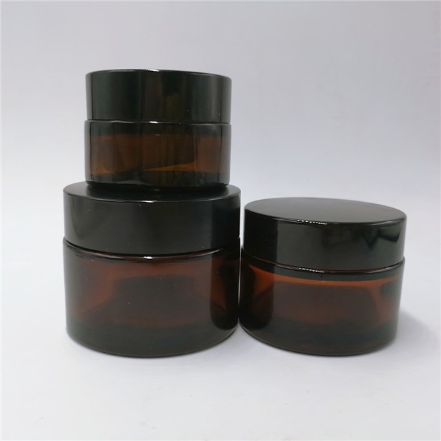 New style 5G 10G 15G 20G 30G 50G 100G amber glass jars