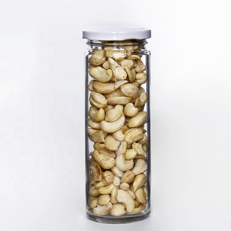 New style 5oz 50ml cylinder food canning bottle glass honey pot storage container with gold lid