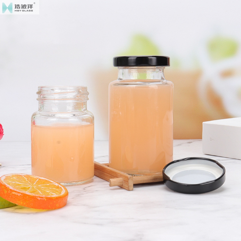New style 75ml 100ml 150ml transparent bird's nest glass bottle honey jam glass jar