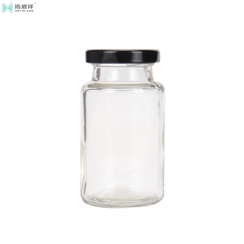New style 75ml 100ml 150ml transparent bird's nest glass bottle honey jam glass jar