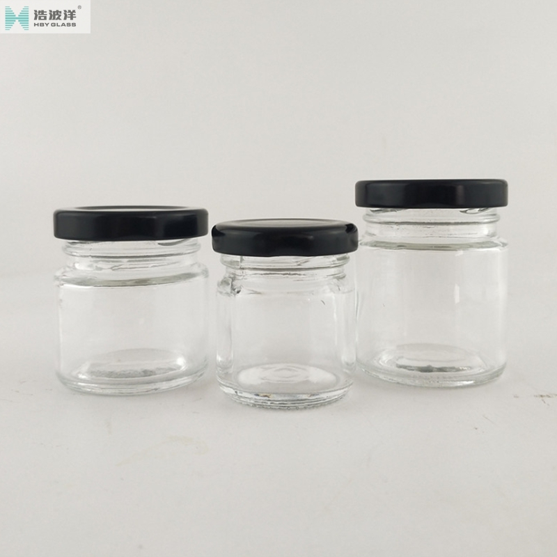 New style 75ml 100ml 150ml transparent bird's nest glass bottle honey jam glass jar