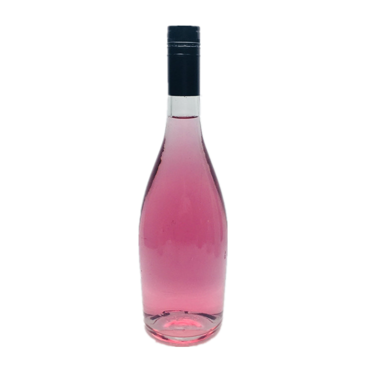 New style clear glass wine bottle with caps 750 ml glass bottle manufacturers