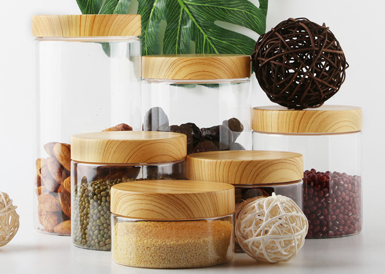 New style hot sale Natural 100ml 200ml bamboo plastic Cream Jar Cosmetic Jars, plastic cosmetic jars