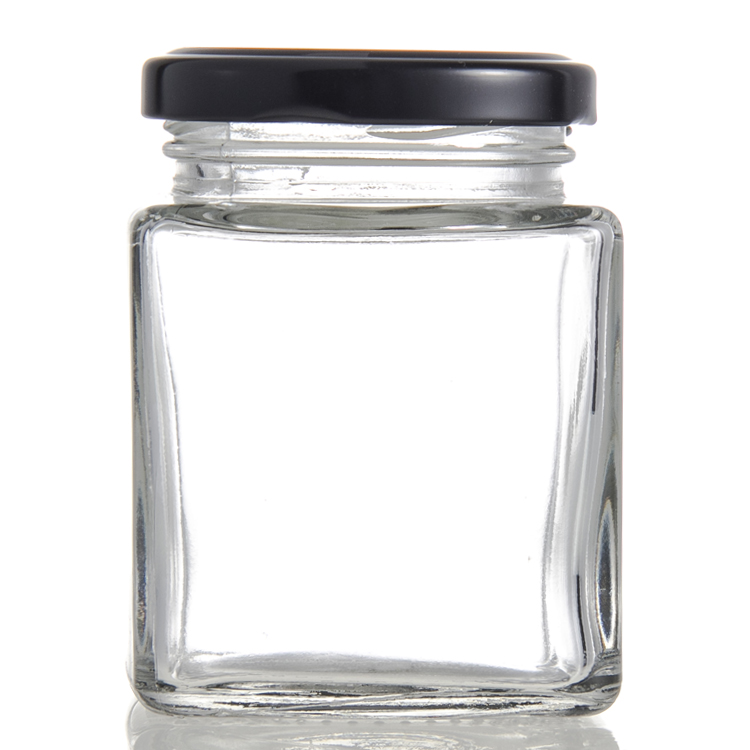 New style storage containers frascos de vidrio para miel glass bottle packaging food empty glass jar hexagon honey jar