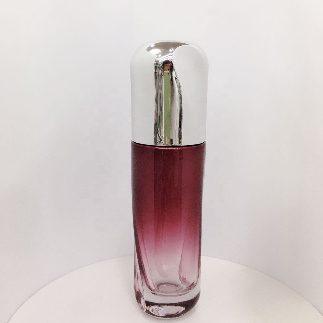 New suit glass bottle irregular bottle body emulsion essence cream bottle.