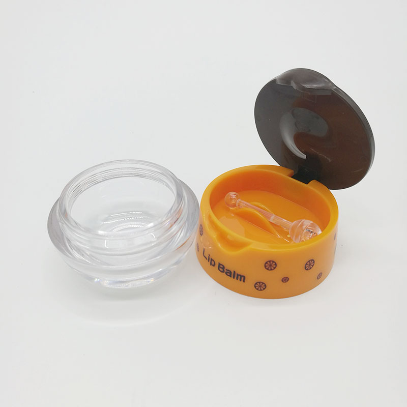 New trend popular honey jar lipgloss empty jars for lipgloss base black lid lipgloss in plastic jars