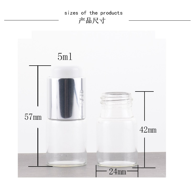 New type 10ml clear glass Lyophilized powder bottle powder water separation vial bottle cosmetic package container in good price