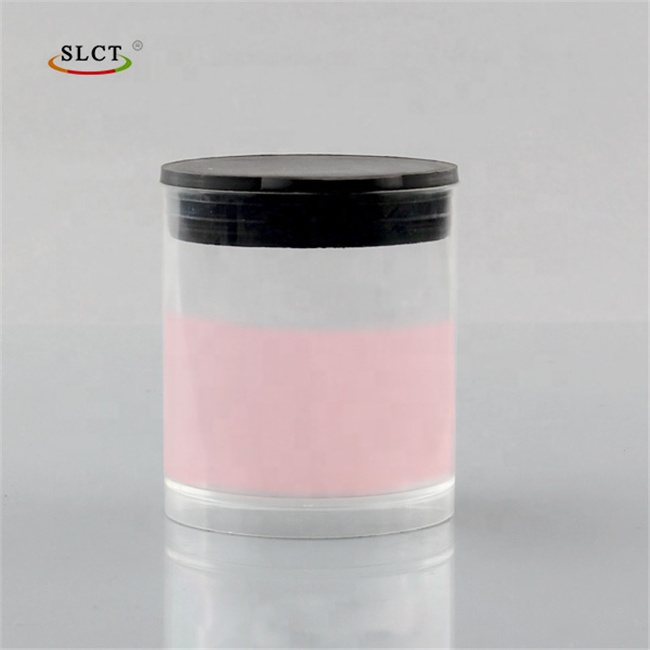 New version plastic clear packaging cosmetic food jar / container with black lid cap
