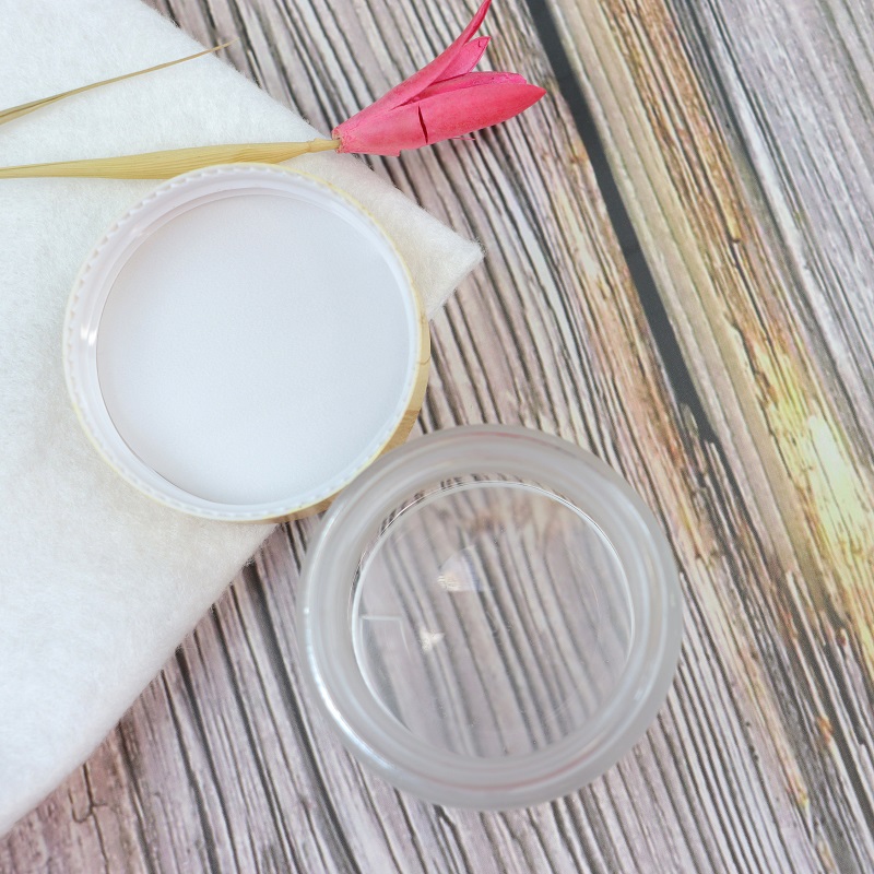 Newest 50ML Glass Frosted Makeup Sample Containers Face Cream Cosmetic Jars with Spatula