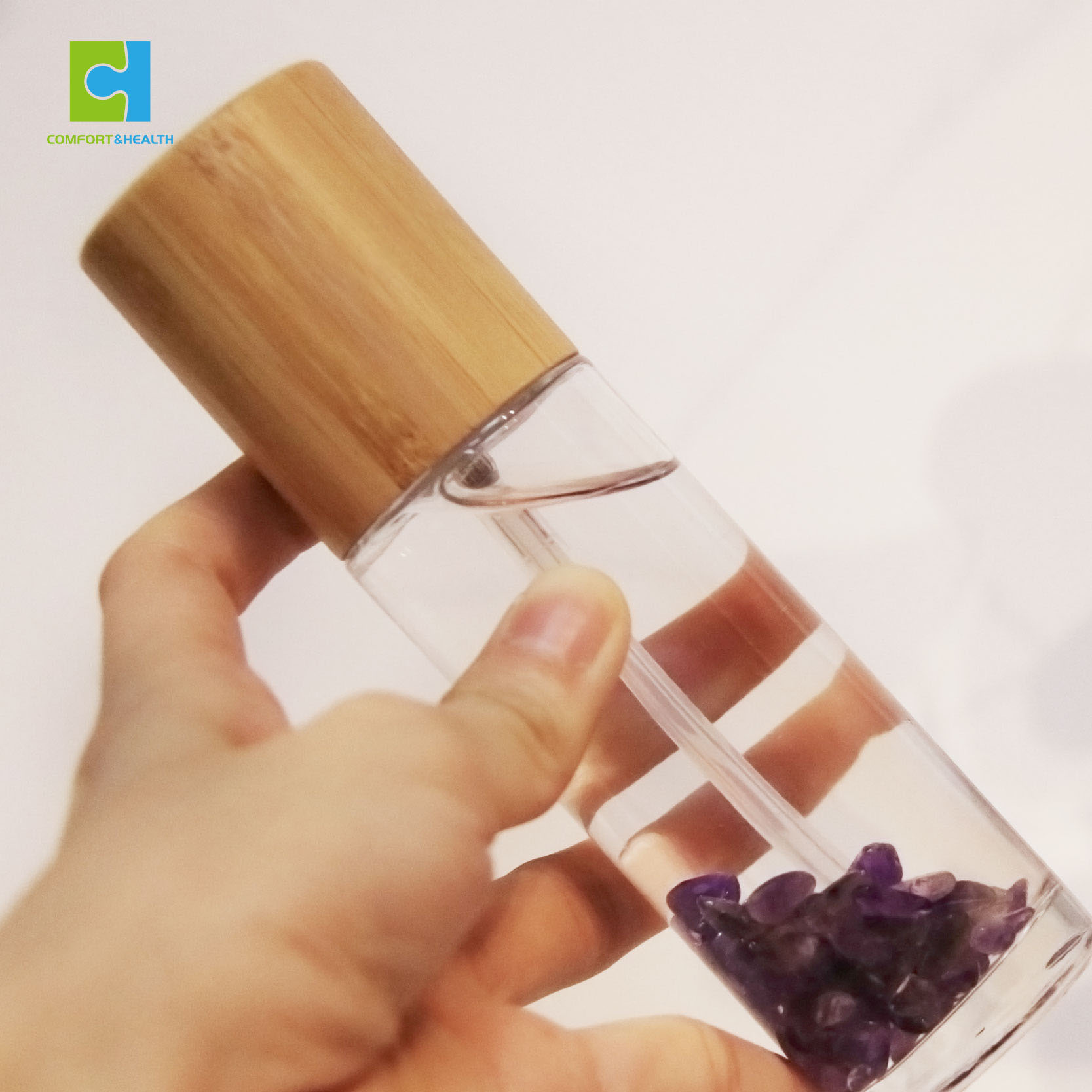 Newest Products High Quality 10ml Crystal Gemstone Perfume Essential Oil Bottle Crystal Roller Ball Bottle For Massage