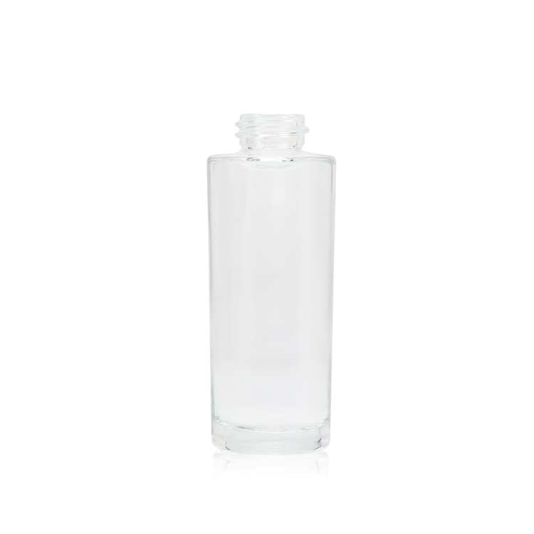 Newest design 15ml 30ml frosted lotion glass liquid foundation bottle with aluminum gold pump over cap for makeup
