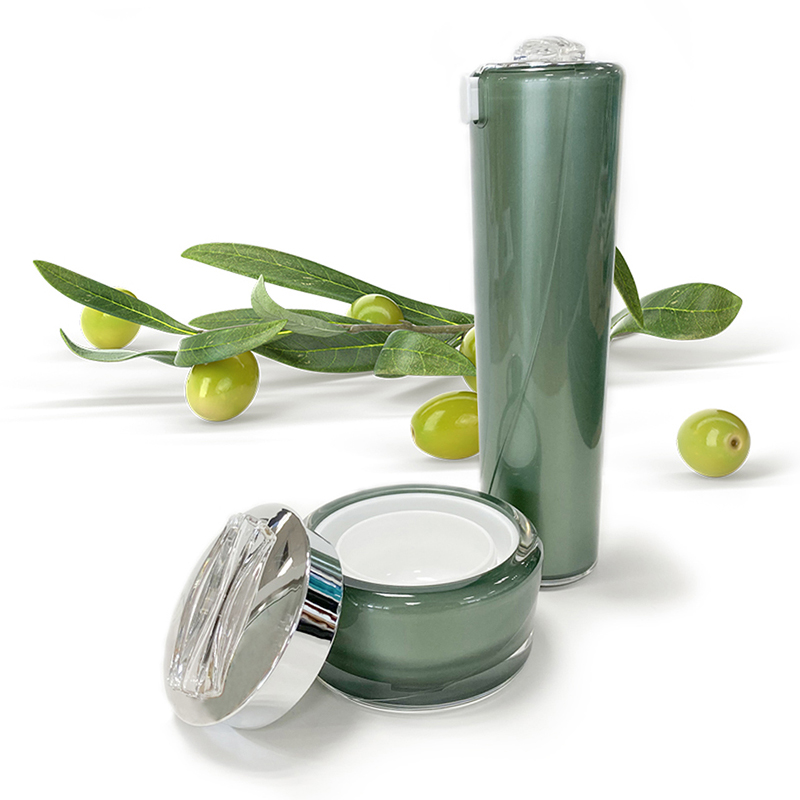 Newest luxury plastic cosmetics acrylic lotion bottles and jars for skincare