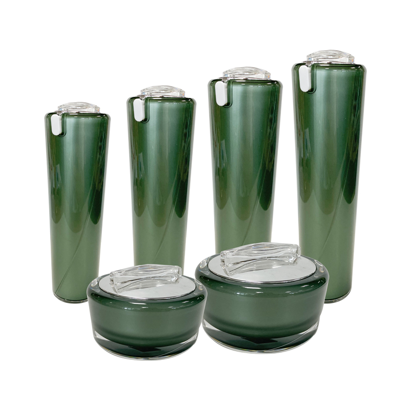 Newest luxury plastic cosmetics acrylic lotion bottles and jars for skincare