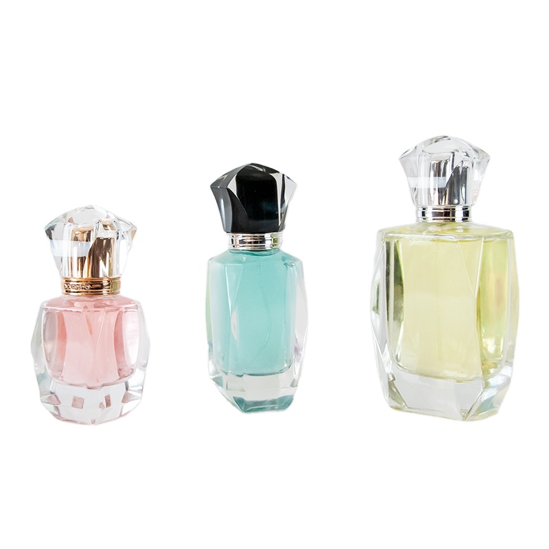 Newly designed high-grade luxury glass bottle 30 ml 50 ml 100 ml spray empty glass perfume bottle with box