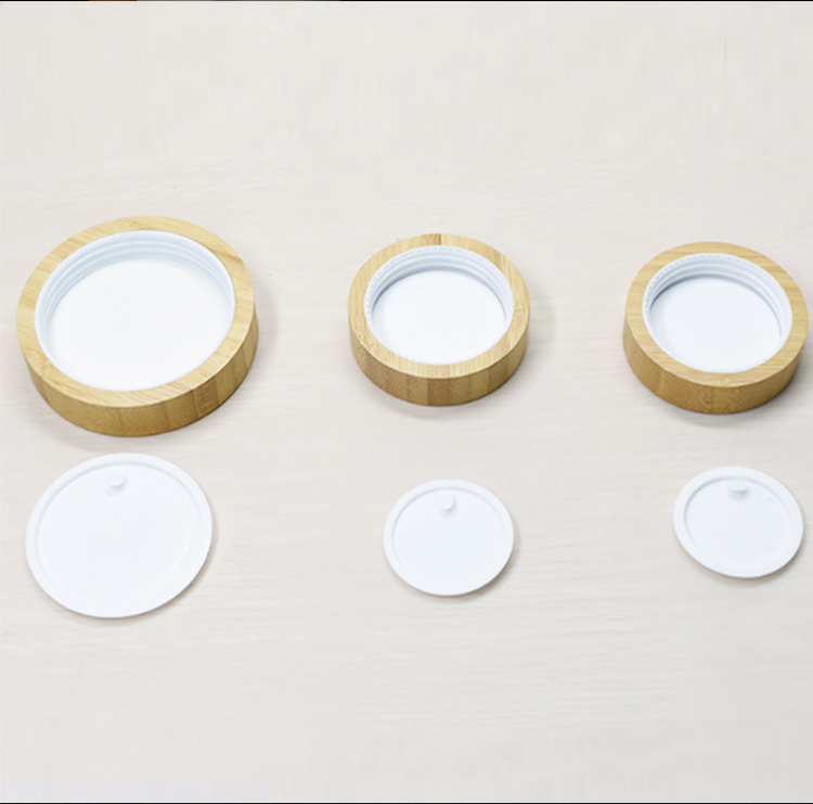 Newly designed luxury cream container wooden can with carving cover 15g 30g 50g