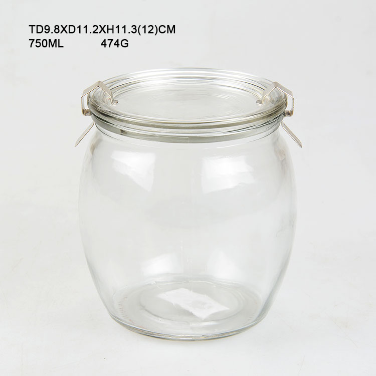 Nice Airtight Glass Mason Jar Sealed Lids, Glass Jar Wooden Lid For Sale