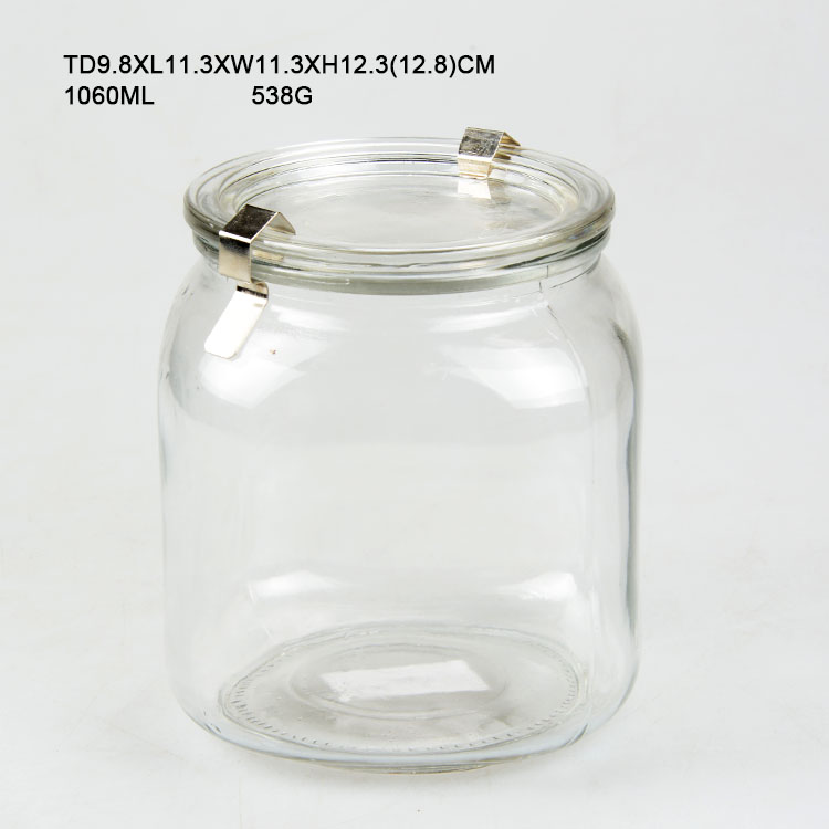 Nice Airtight Glass Mason Jar Sealed Lids, Glass Jar Wooden Lid For Sale