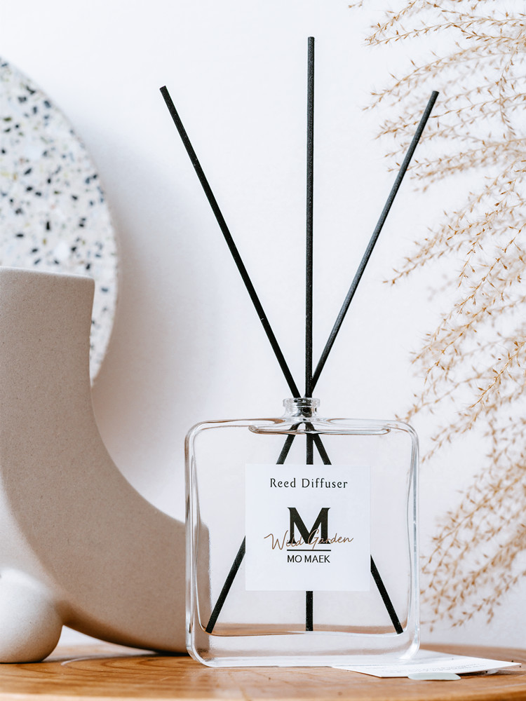 No Fire reed diffuser Empty Square flat Essential oil Aroma glass bottle