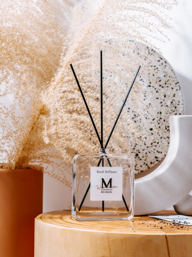 No Fire reed diffuser Empty Square flat Essential oil Aroma glass bottle