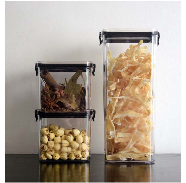 Nordic Style PET TPR Plastic Cereal Containers With Sealed Lids Large Capacity Food Storage Canisters For Dry Food Grains