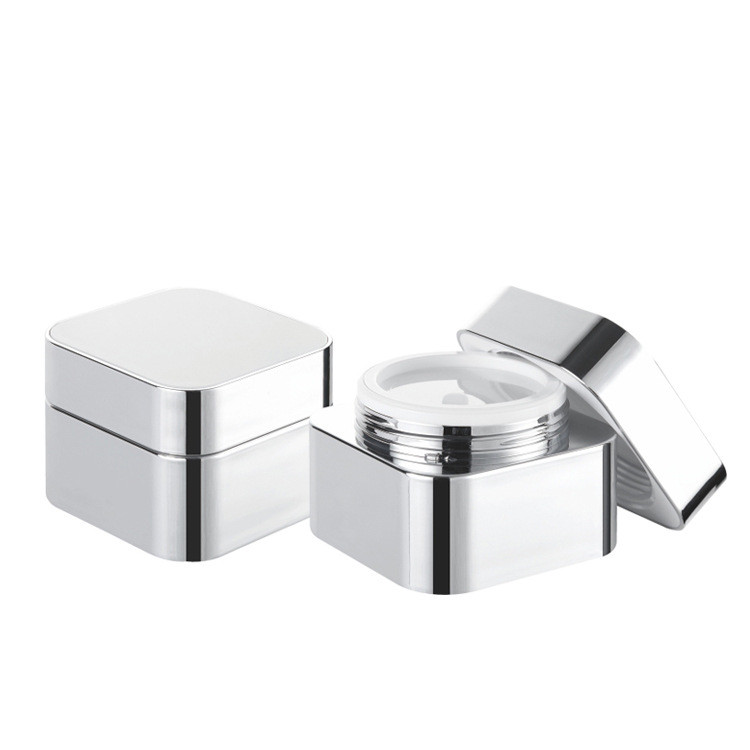 Nordic style 50g plastic Specular bright sliver inner lip Cream Jar
