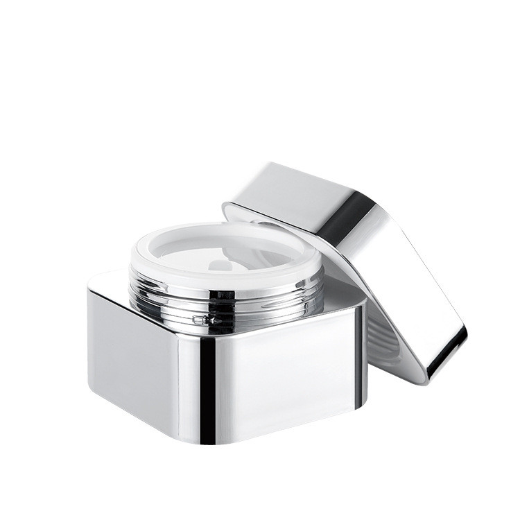 Nordic style 50g plastic Specular bright sliver inner lip Cream Jar