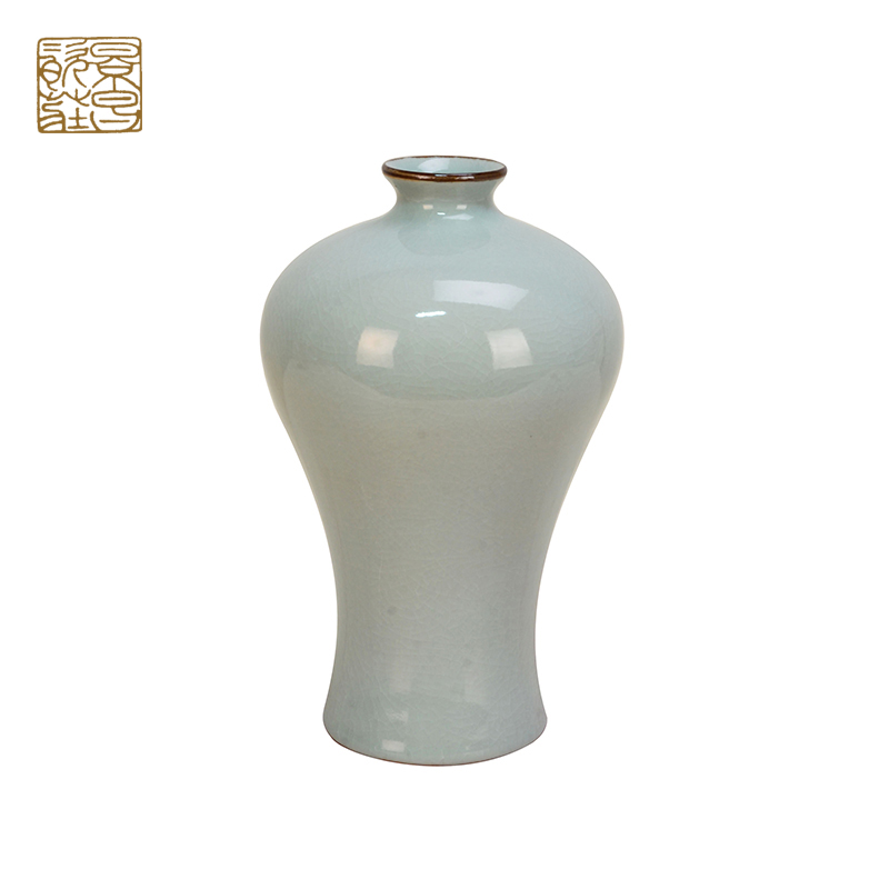 Nordic style deep yellow decorative arts and crafts ceramic ginger jars for sale