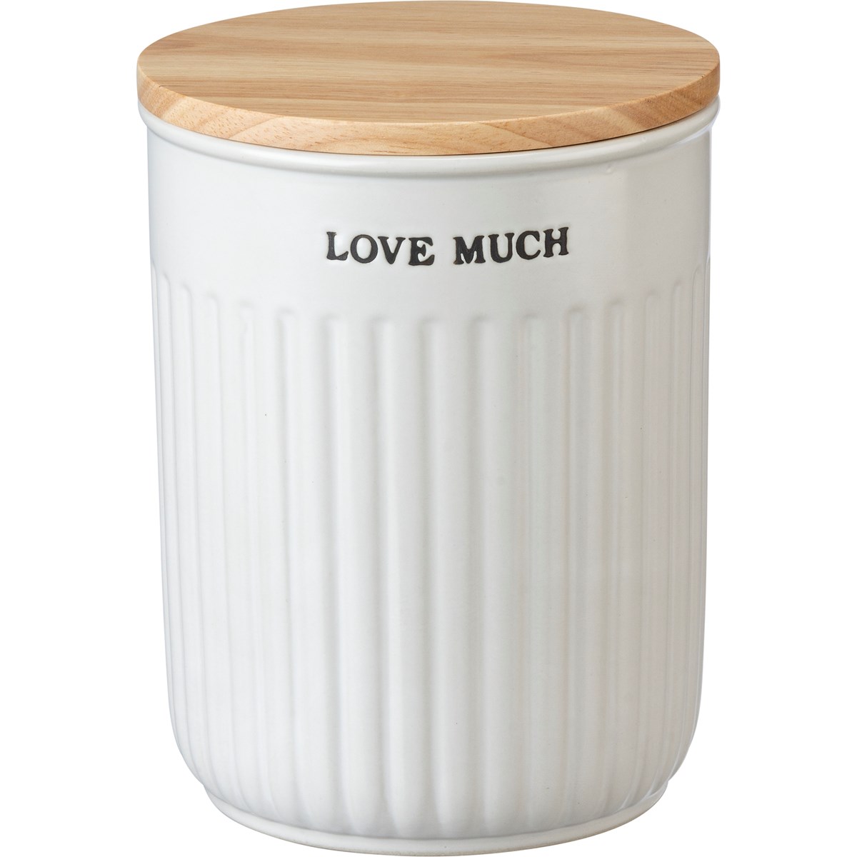 Novelty Cookie Nut Sugar Tea Coffee Life Jar Multifunction Ceramic Canister Set With Wooden Lids