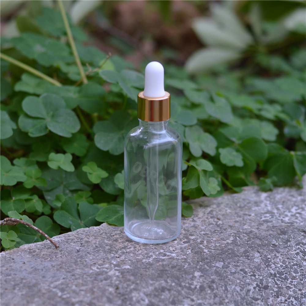 OBROU High Quality Essential Oil Clear Frosted Amber Glass Bottle With Dropper Sets Wholesale