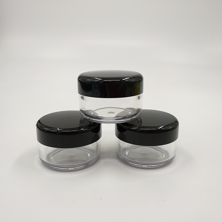 ODM&OEM 5ml bottle clear empty sample plastic small containers ps 5g cream jar for cosmetic
