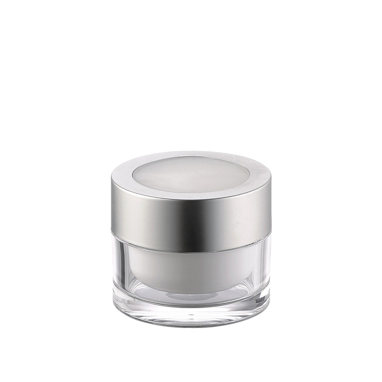 OEM 15g round double wall acrylic jar eye mask jar