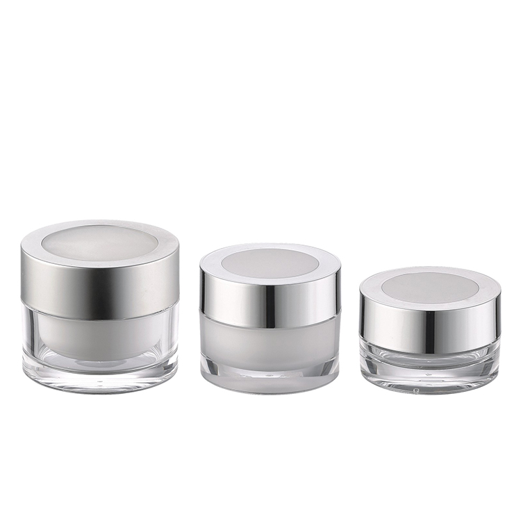 OEM 15g round double wall acrylic jar eye mask jar