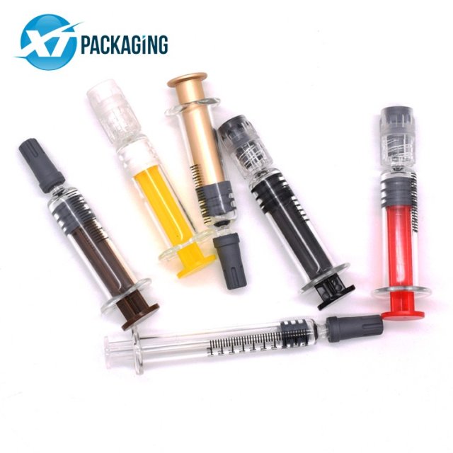 OEM 1ml luer lock CBD oil glass syringe bottle sterile airtight luer top jeringuillas de vidrio customized logo