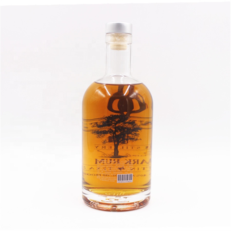 OEM 200ml 375ml 500ml 700ml 750ml 1000ml super flint logo custom liquor gin vodka rum whiskey glass bottle