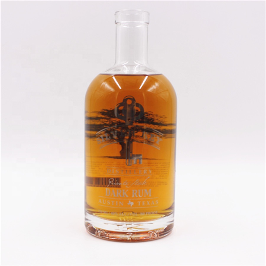 OEM 200ml 375ml 500ml 700ml 750ml 1000ml super flint logo custom liquor gin vodka rum whiskey glass bottle