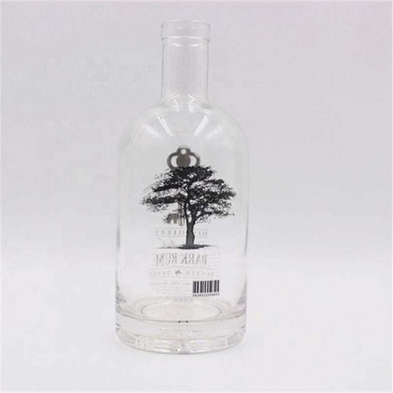 OEM 200ml 375ml 500ml 700ml 750ml 1000ml super flint logo custom liquor gin vodka rum whiskey glass bottle