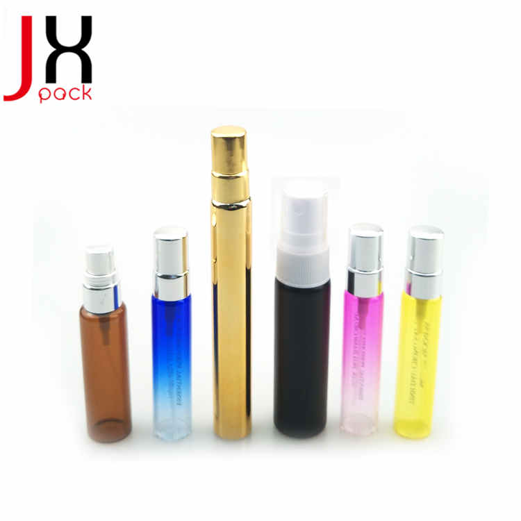 OEM 2ml 3ml 4ml 5ml 8ml 10ml 15ml perfume glass tester vial spray bottle with aluminum gold cap