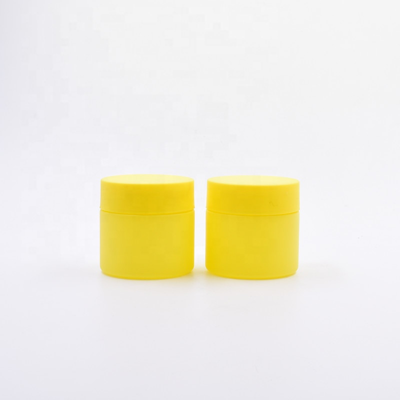 OEM 4 OZ 120 ML Yellow round factory sealing child resistant preservation food cosmetic screw childproof lid glass jar