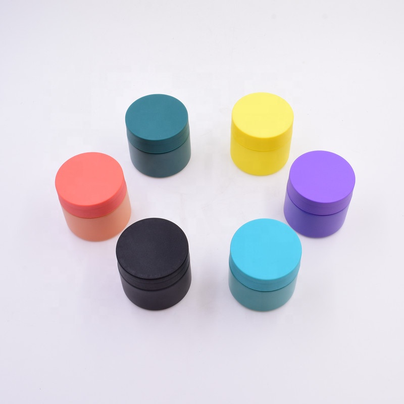 OEM 4 OZ 120 ML Yellow round factory sealing child resistant preservation food cosmetic screw childproof lid glass jar