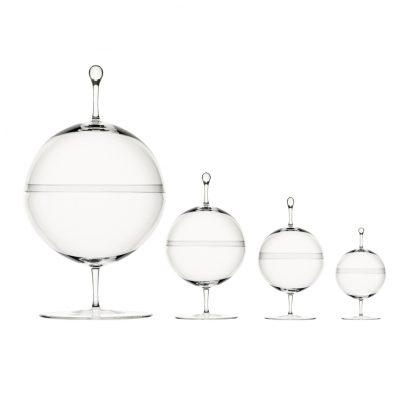 OEM Antique Decorative Small Clear Colored Borosilicate Pyrex Round Crystal Glass Candy Dish with Lid
