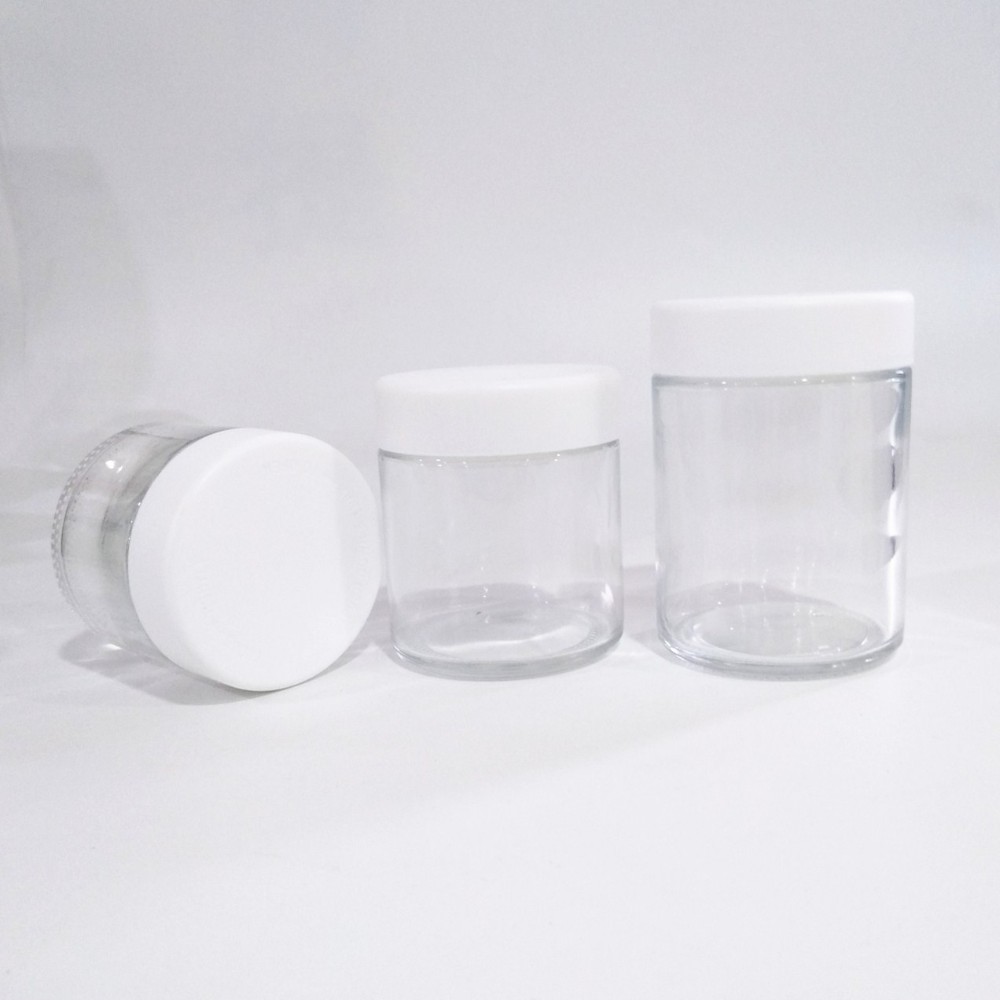 OEM CR CBD Wax Oil Containers Glass Jar Child Resistance Hemp Flower Containers Portable Cream Glass Jar