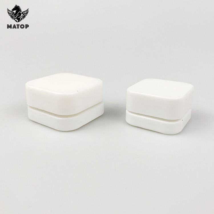 OEM Child Proof White Square 3ml 5ml 7ml 9ml Glass stash jar