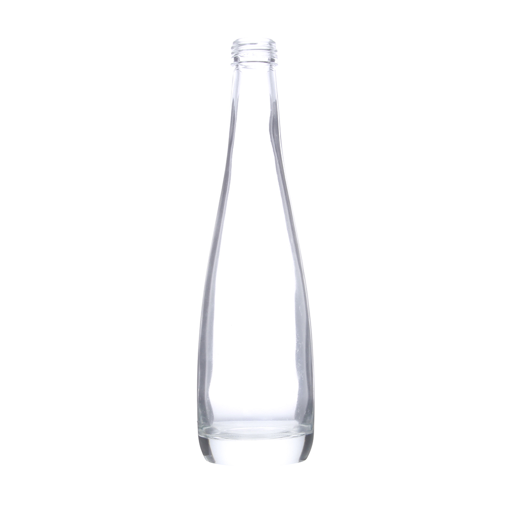 OEM Clear Round Glass 8 oz 250ml Glass Kombucha Cold Press Juice bottle With Screw Top Lid For Fruit Wine