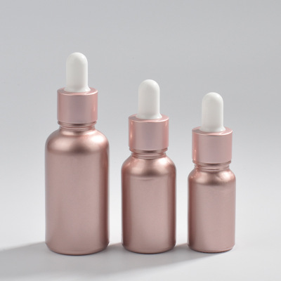 OEM Cosmetic Essential Oil Dropper Bottles Luxury 10ml 15ml 30ml Dropper Bottle Rose Gold Serum Bottle Dropper